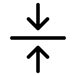 arrows in line vertical light icon