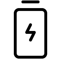 battery charging vertical light icon