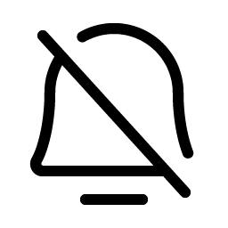 bell simple slash light icon