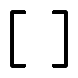 brackets square light icon