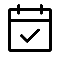 calendar check light icon