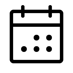 calendar dots light icon