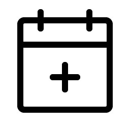 calendar plus light icon