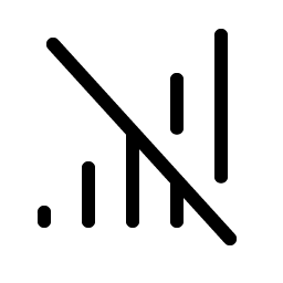 cell signal slash light icon