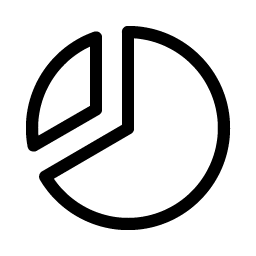chart pie slice light icon