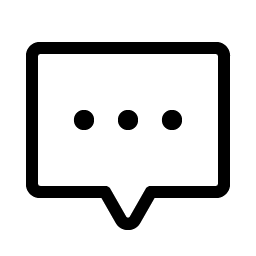 chat centered dots light icon