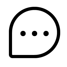 chat teardrop dots light icon