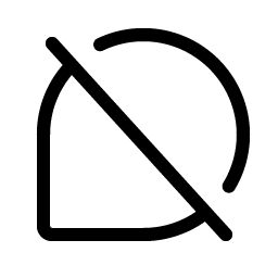 chat teardrop slash light icon