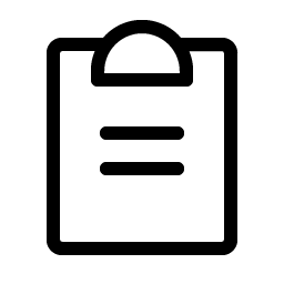 clipboard text light icon