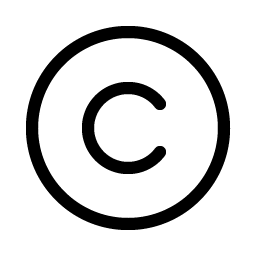 copyright light icon