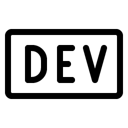 dev to logo light icon