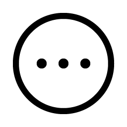 dots three circle light icon