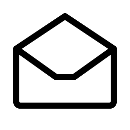 envelope simple open light icon