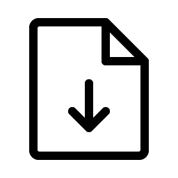 file arrow down light icon