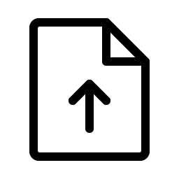 file arrow up light icon