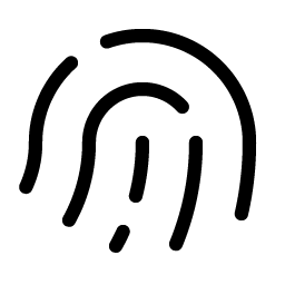 fingerprint simple light icon