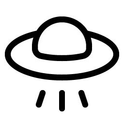 flying saucer light icon