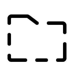 folder simple dashed light icon