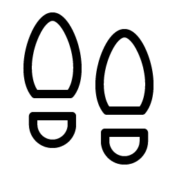 footprints light icon