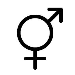 gender intersex light icon