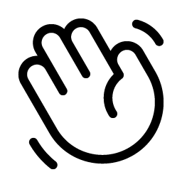 hand waving light icon