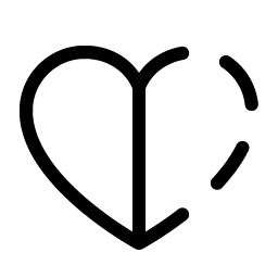 heart half light icon