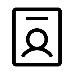 identification badge light icon