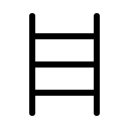 ladder simple light icon