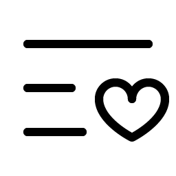 list heart light icon