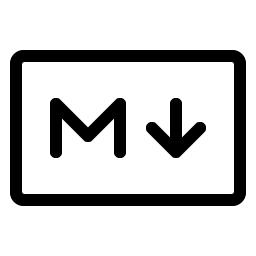 markdown logo light icon