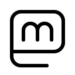 mastodon logo light icon