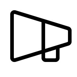 megaphone simple light icon