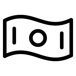 money wavy light icon