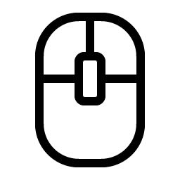 mouse middle click light icon