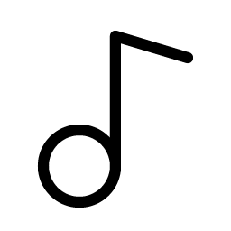 music note simple light icon