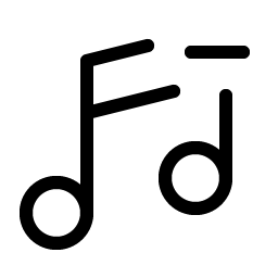music notes minus light icon