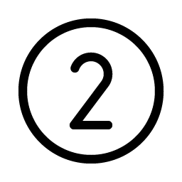 number circle two light icon