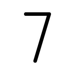 number seven light icon