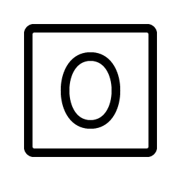 number square zero light icon