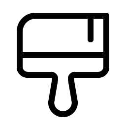 paint brush broad light icon