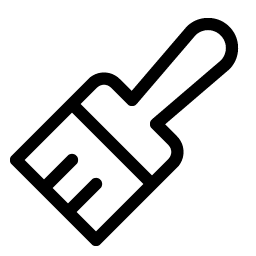 paint brush household light icon