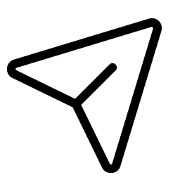 paper plane tilt light icon