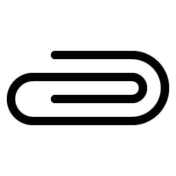 paperclip horizontal light icon