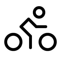 person simple bike light icon