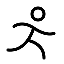 person simple run light icon
