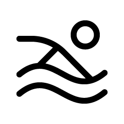 person simple swim light icon