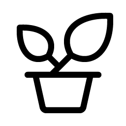 potted plant light icon
