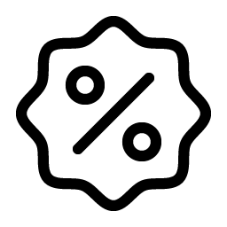 seal percent light icon