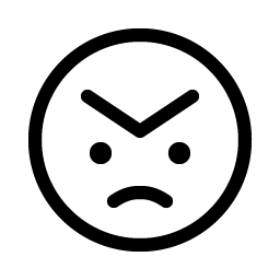 smiley angry light icon