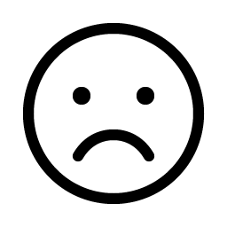 smiley sad light icon